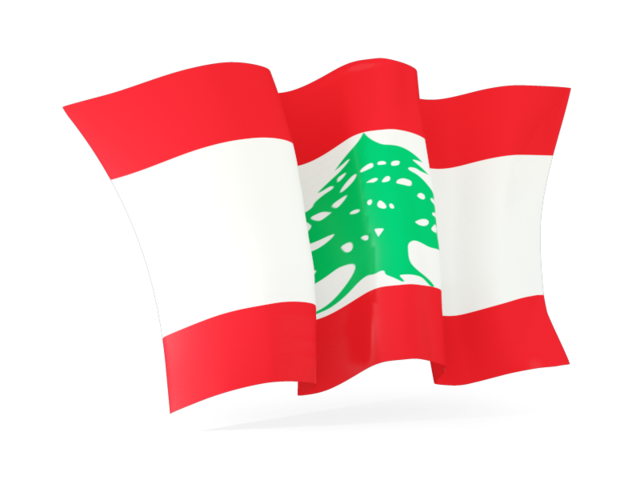 Waving flag. Download flag icon of Lebanon at PNG format