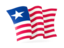 Liberia. Waving flag. Download icon.