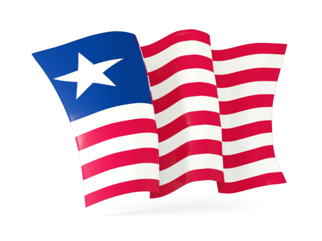 Waving flag. Download flag icon of Liberia at PNG format