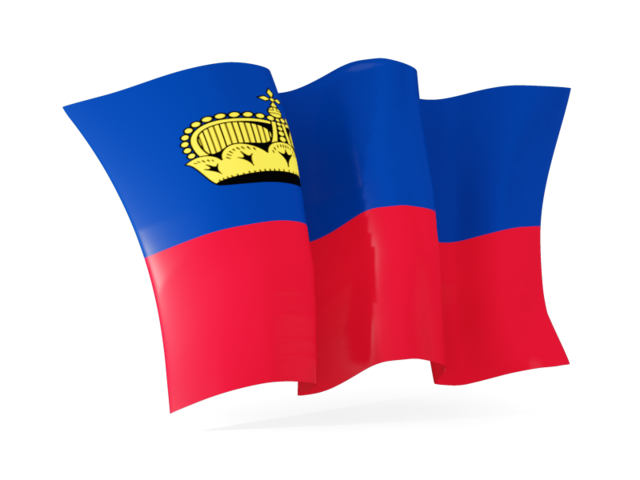 Waving flag. Download flag icon of Liechtenstein at PNG format