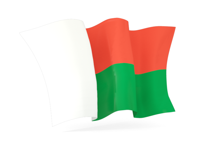 Waving flag. Download flag icon of Madagascar at PNG format