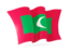Maldives. Waving flag. Download icon.