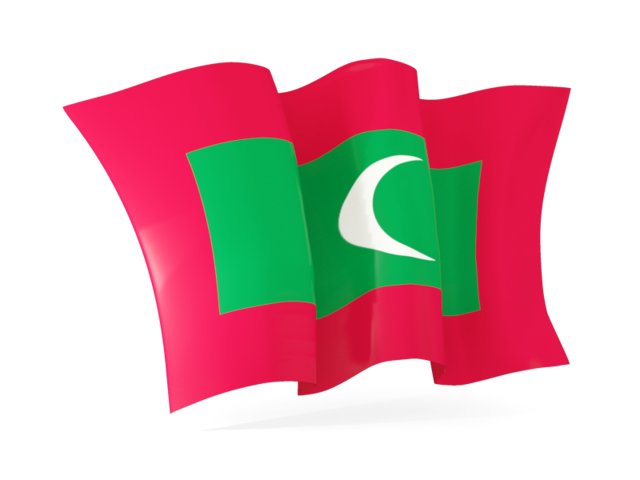 Волнистый флаг. Скачать флаг. Мальдивы