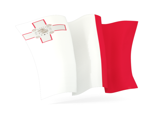 Waving flag. Download flag icon of Malta at PNG format