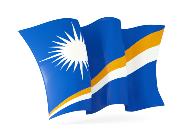 Waving flag. Download flag icon of Marshall Islands at PNG format