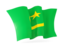 Mauritania. Waving flag. Download icon.