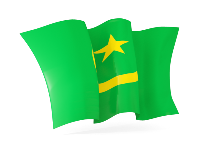 Waving flag. Download flag icon of Mauritania at PNG format