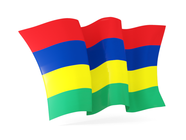 Waving flag. Download flag icon of Mauritius at PNG format