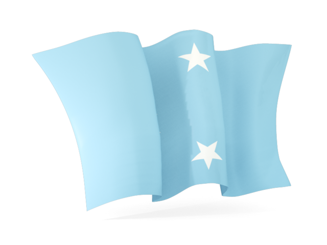 Waving flag. Download flag icon of Micronesia at PNG format