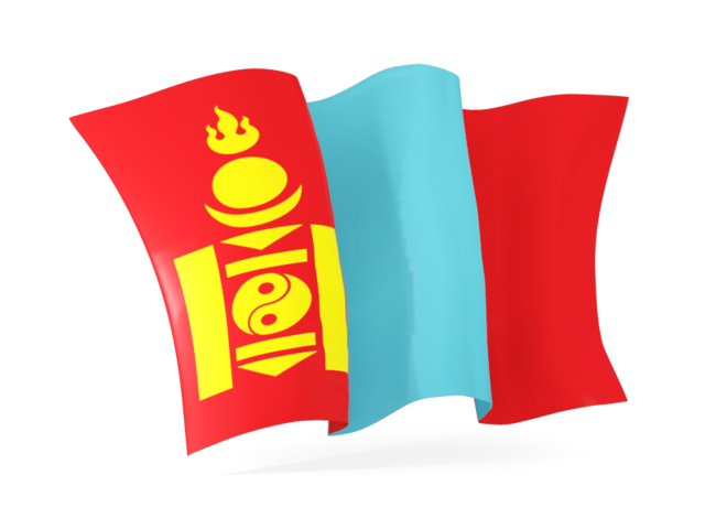 Waving flag. Download flag icon of Mongolia at PNG format