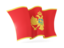 Montenegro. Waving flag. Download icon.