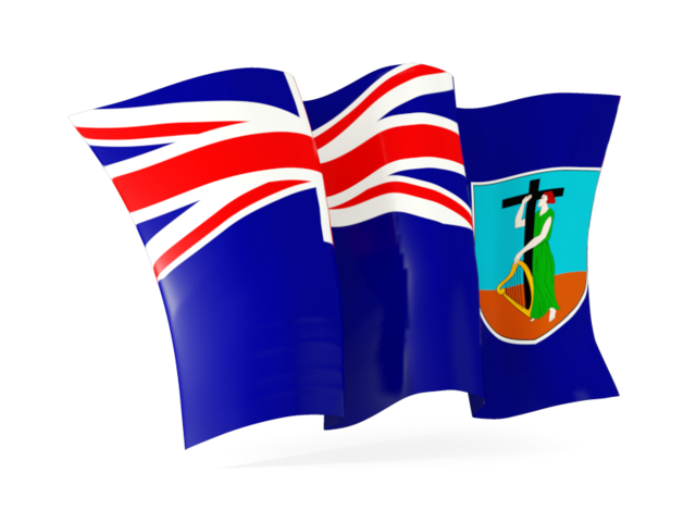 Waving flag. Download flag icon of Montserrat at PNG format