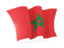 Morocco. Waving flag. Download icon.