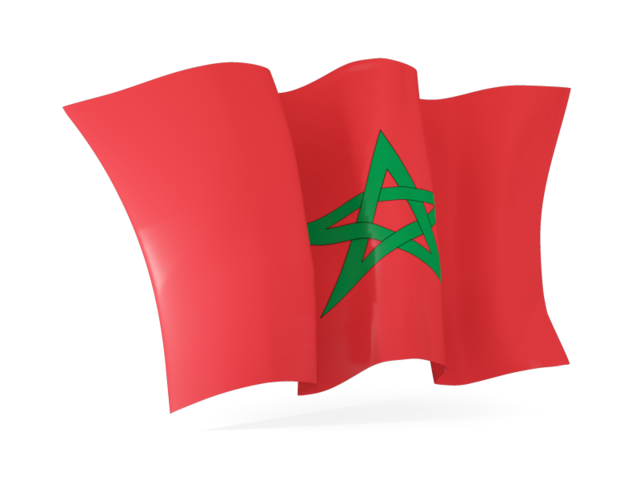 Волнистый флаг. Скачать флаг. Марокко