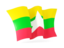 Myanmar. Waving flag. Download icon.