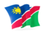 Namibia. Waving flag. Download icon.