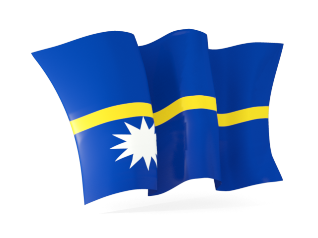 Waving flag. Download flag icon of Nauru at PNG format