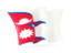 Nepal. Waving flag. Download icon.