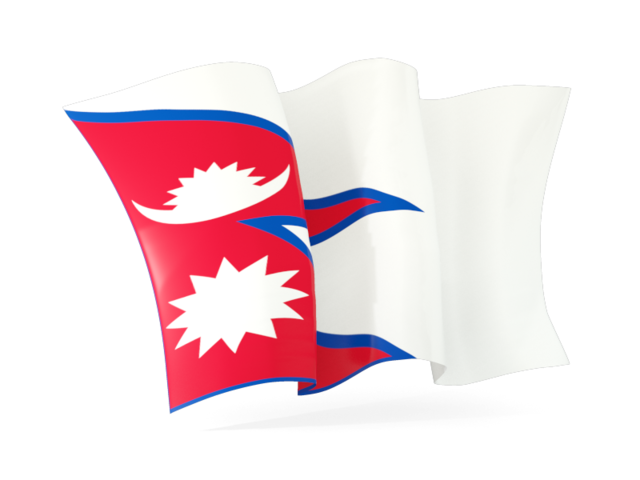 Waving flag. Download flag icon of Nepal at PNG format