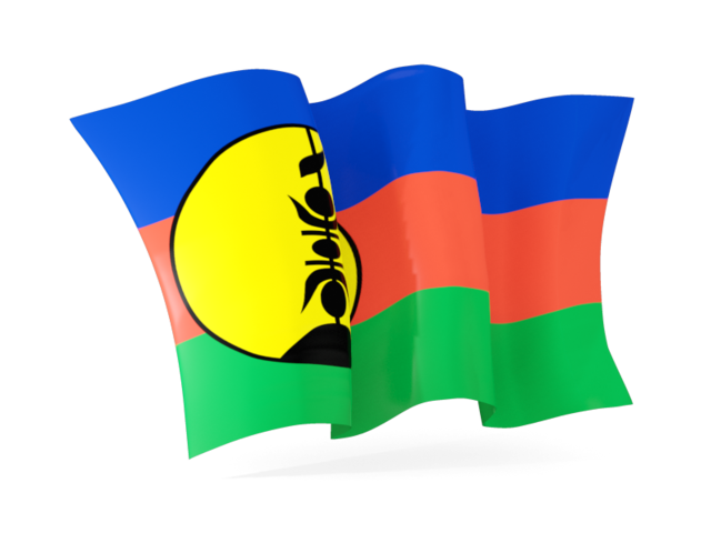Волнистый флаг. Скачать флаг. Новая Каледония