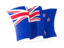 New Zealand. Waving flag. Download icon.