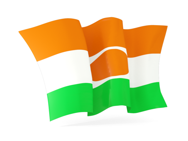 Waving flag. Download flag icon of Niger at PNG format