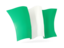 Nigeria. Waving flag. Download icon.