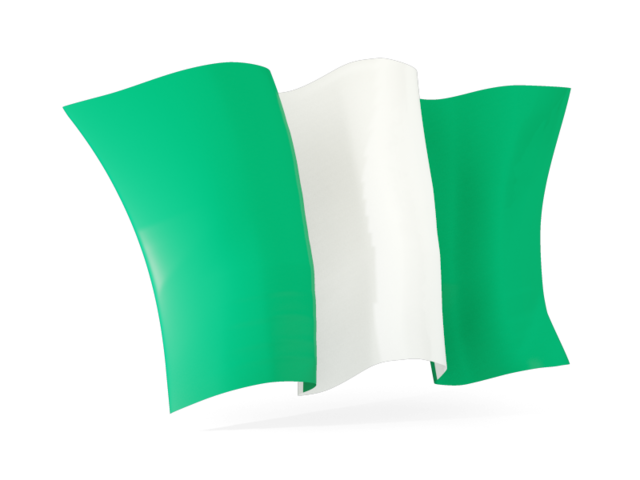 Waving flag. Download flag icon of Nigeria at PNG format