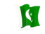 Pakistan. Waving flag. Download icon.