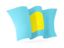 Palau. Waving flag. Download icon.