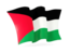Палестинские территории. Волнистый флаг. Скачать иллюстрацию.