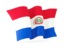 Paraguay. Waving flag. Download icon.