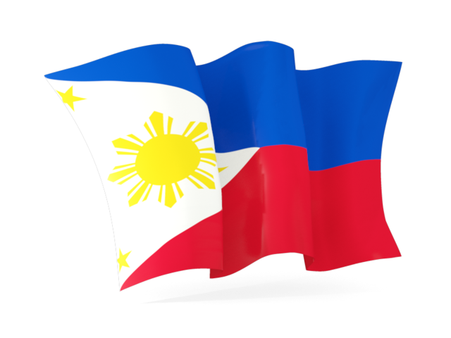 Волнистый флаг. Скачать флаг. Филиппины