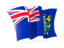 Pitcairn Islands. Waving flag. Download icon.