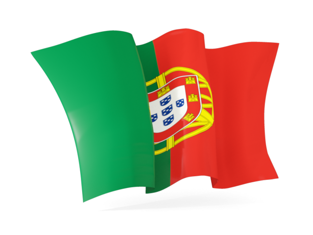 Волнистый флаг. Скачать флаг. Португалия