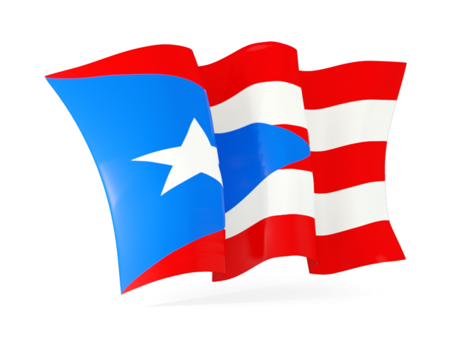 Puerto Rico Waving Flag Downloadable Clip Art Image