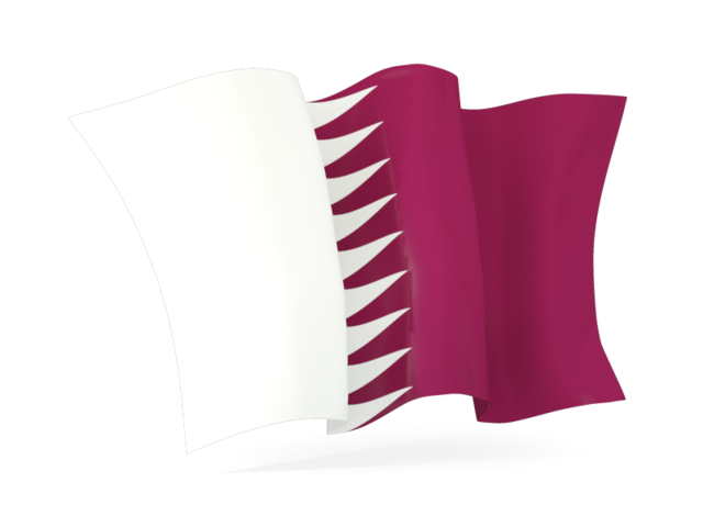 Waving flag. Download flag icon of Qatar at PNG format