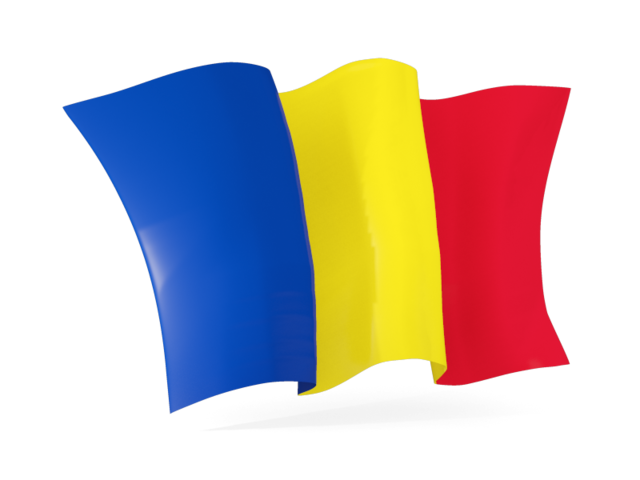 Waving flag. Download flag icon of Romania at PNG format