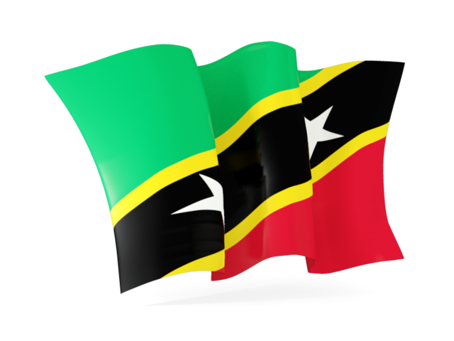 Waving flag. Download flag icon of Saint Kitts and Nevis at PNG format