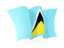 Saint Lucia. Waving flag. Download icon.