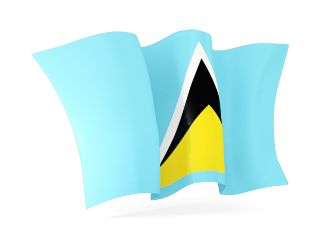 Waving flag. Download flag icon of Saint Lucia at PNG format