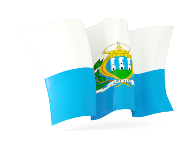 Waving flag. Download flag icon of San Marino at PNG format