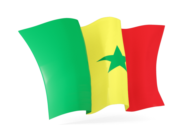 Waving flag. Download flag icon of Senegal at PNG format