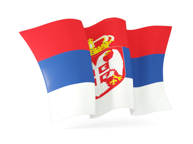 Waving flag. Download flag icon of Serbia at PNG format