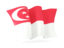 Singapore. Waving flag. Download icon.