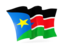 South Sudan. Waving flag. Download icon.