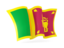 Sri Lanka. Waving flag. Download icon.