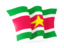 Suriname. Waving flag. Download icon.