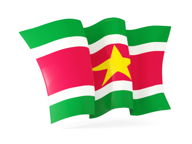 Waving flag. Download flag icon of Suriname at PNG format