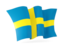 Sweden. Waving flag. Download icon.